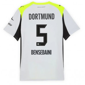 Borussia Dortmund Ramy Bensebaini #5 Replika Bortatröja 2025-26 Kortärmad Borussia Dortmund Ramy Bensebaini #5 Replika Bortatröja 2025-26 Kortärmad